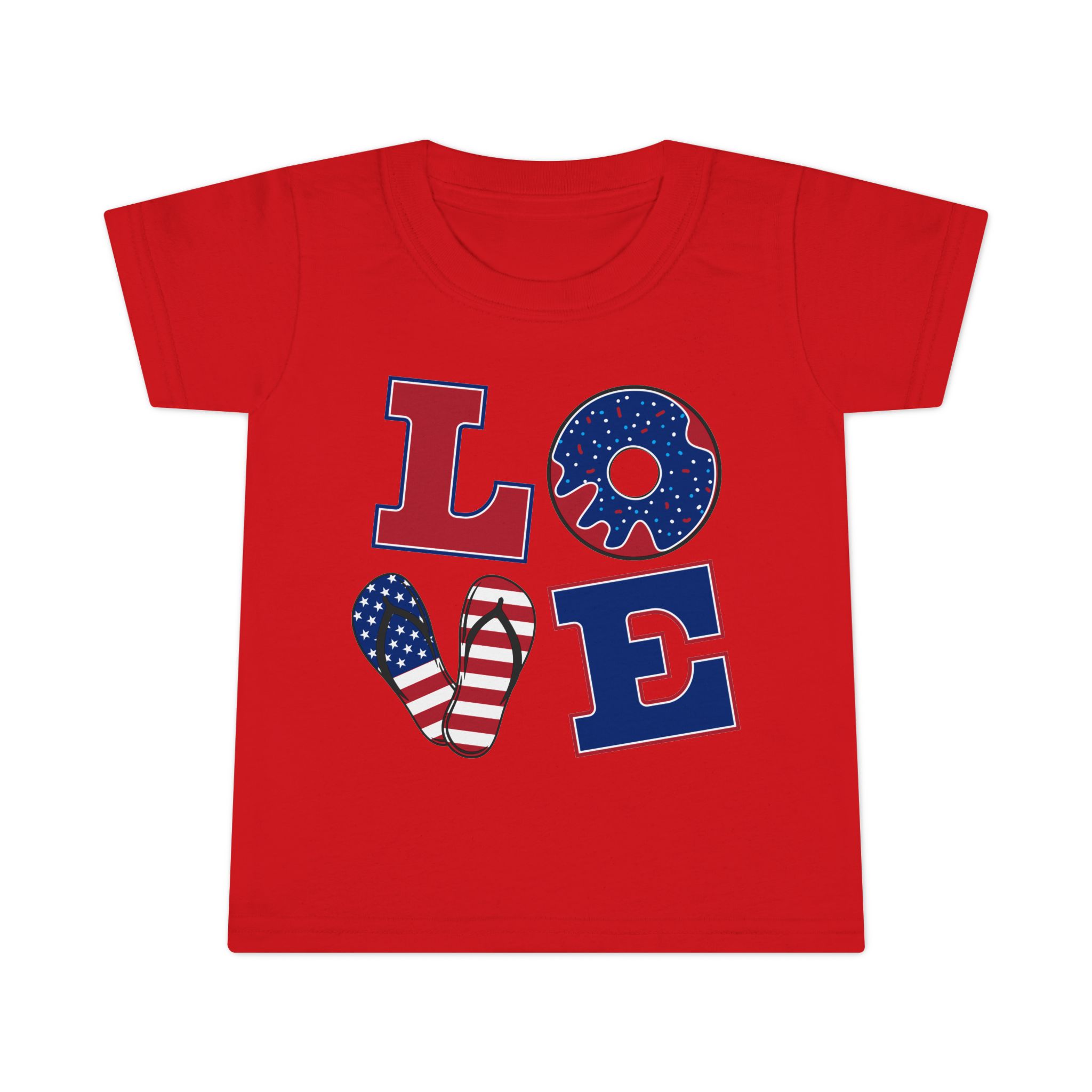Patriotic Toddler T-Shirt - Love Design, Cute Kids Shirt for Holidays, Independence Day, Birthday Gift, Playtime Outfit, Everyday Wear - Image 19