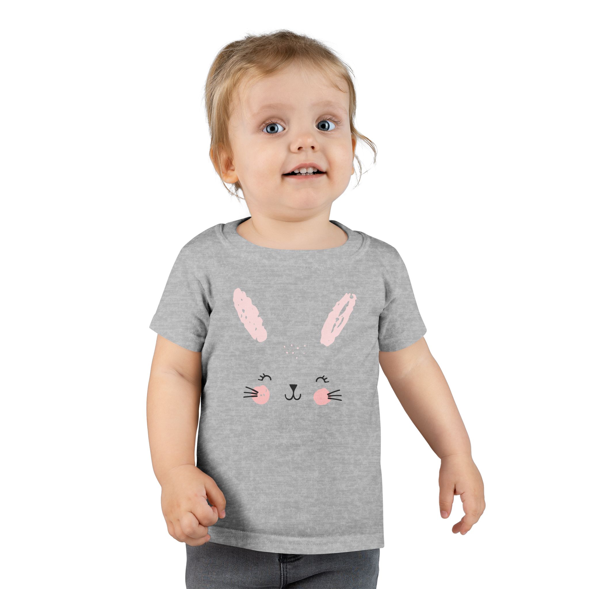Adorable Bunny Toddler T-shirt, Cute Bunny Tee for Kids, Easter Outfit, Spring Apparel, Baby Shower Gift, Toddler Clothes - Image 3