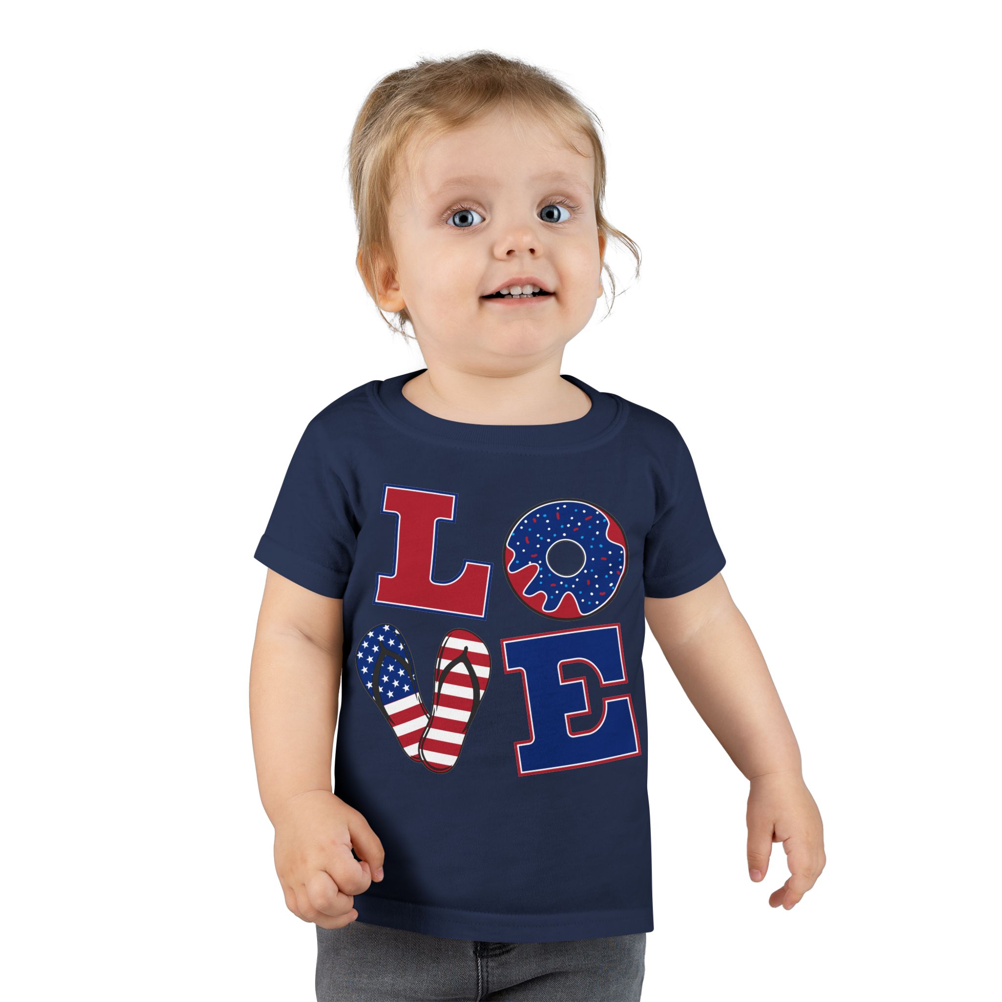 Patriotic Toddler T-Shirt - Love Design, Cute Kids Shirt for Holidays, Independence Day, Birthday Gift, Playtime Outfit, Everyday Wear - Image 18