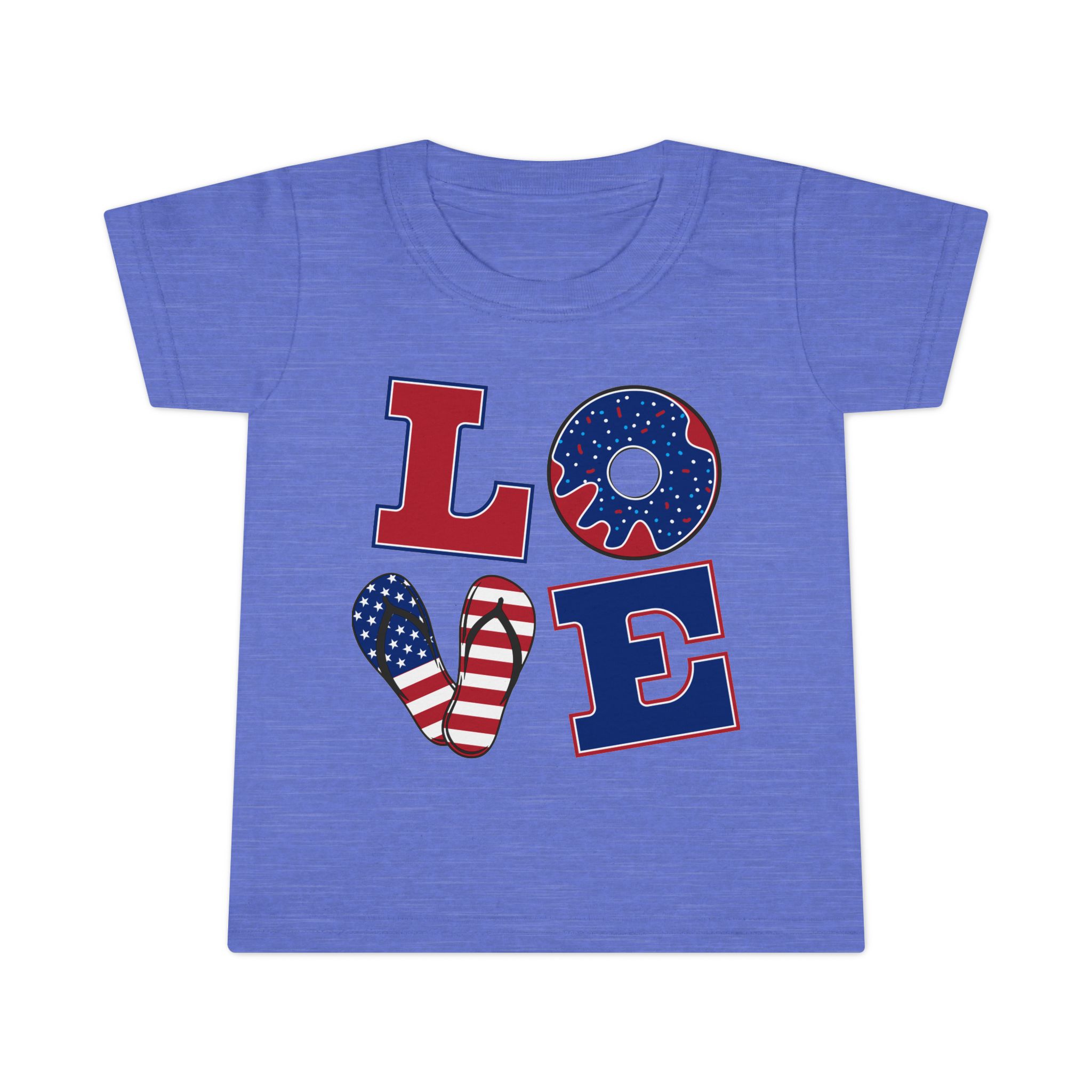 Patriotic Toddler T-Shirt - Love Design, Cute Kids Shirt for Holidays, Independence Day, Birthday Gift, Playtime Outfit, Everyday Wear - Image 10