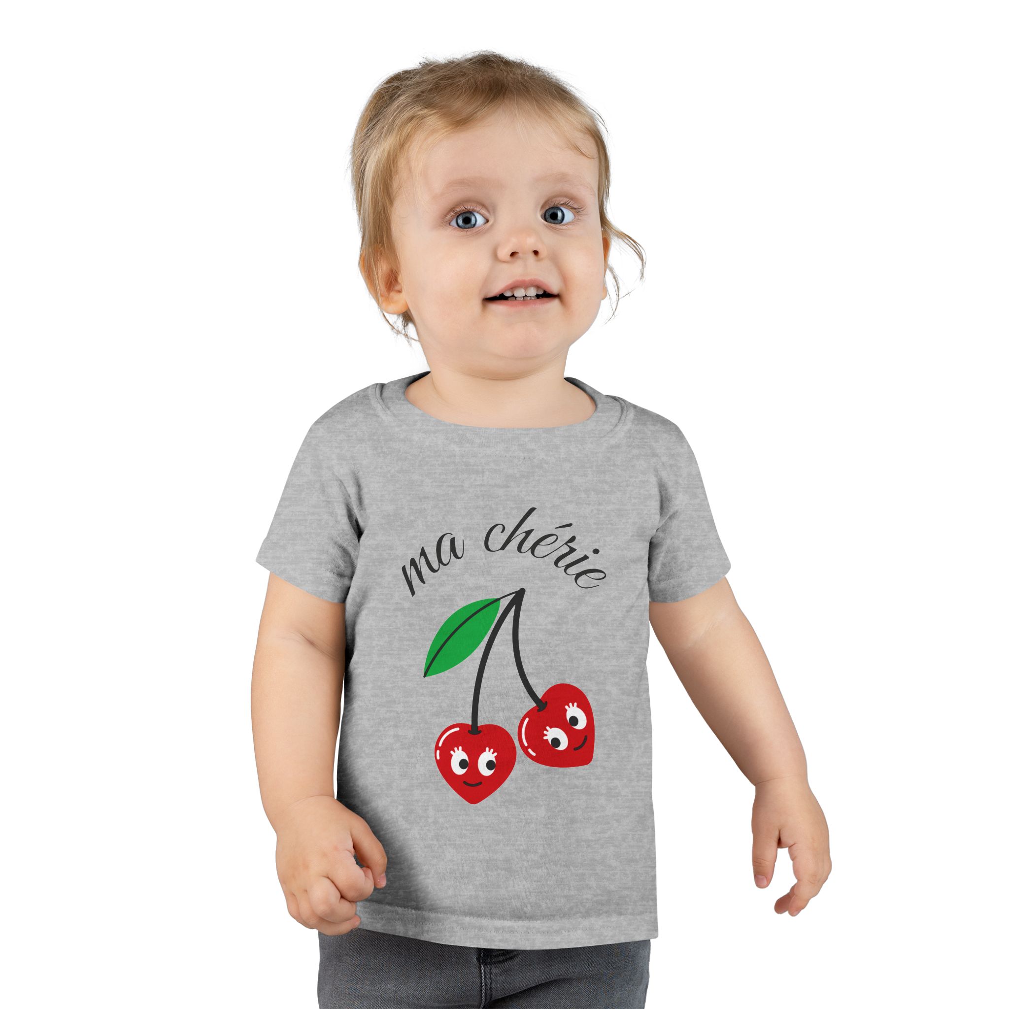 Cute Toddler T-Shirt with Cherries - Adorable Kids Apparel, Gift for Birthdays, Baby Showers, Playdates, Fun Everyday Wear - Image 3